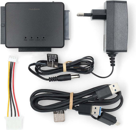 Nedis Usb 3.2 Gen1 Адаптер За Твърд Диск 2.5'' 3.5'' Ide Sata Дискове Черен