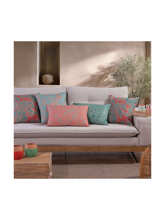 Nef-Nef Homeware Sofa-Kissen Charisma Aus 100% Baumwolle Koralle/Grün 45x45cm