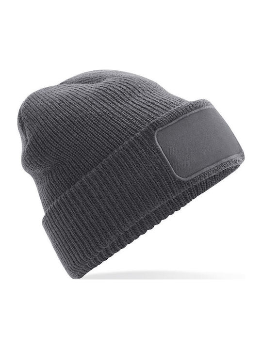 Beanie Unisex Σκούφος Πλεκτός σε Γκρι χρώμα