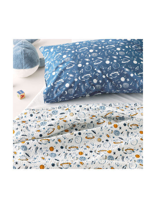 Kentia Waffle Kids Blanket Blue 160x240cm