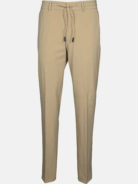 Elastic Trousers Camel