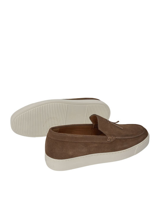 Leather Men's Loafers in Brown Colour