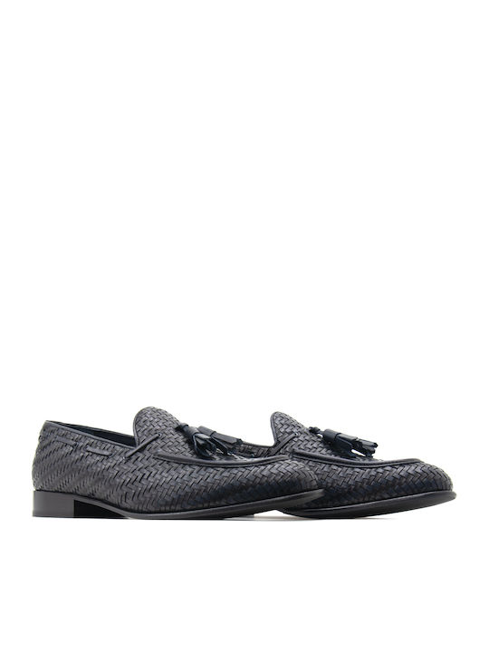 Δερμάτινα Ανδρικά Loafers σε Μπλε Χρώμα