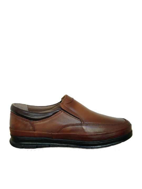 Δερμάτινα Ανδρικά Loafers σε Ταμπά Χρώμα