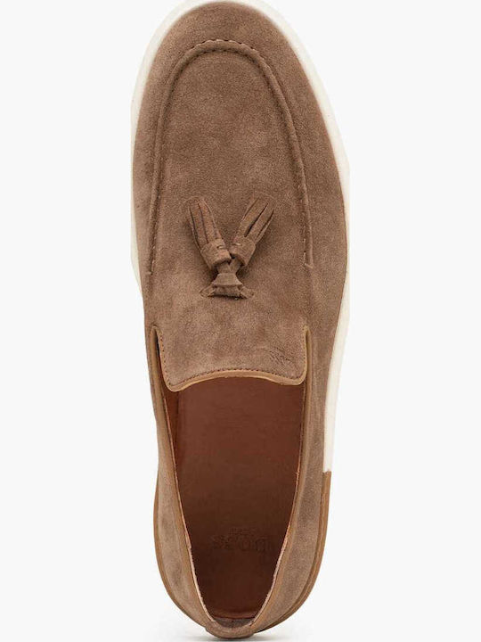Δερμάτινα Ανδρικά Loafers σε Ταμπά Χρώμα