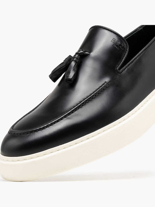 Leather Men's Loafers in Black Colour