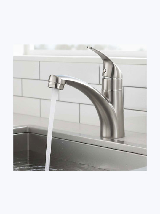Avizar Einzelne Wasserhahn Gebogener Auslauf Chrom-Optik Silber