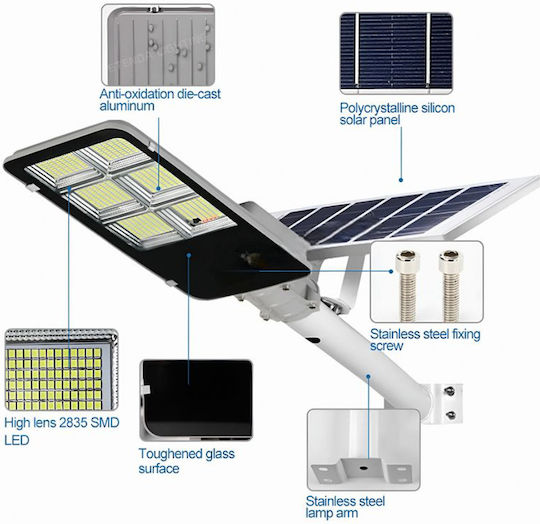 Jortan Ηλιακό Φωτιστικό Δρόμου 300W με Τηλεχειριστήριο IP66
