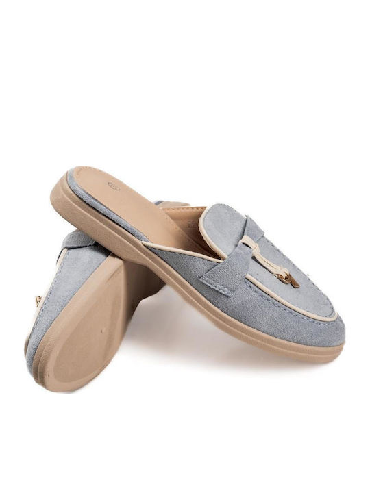 Flat Mules σε Γαλάζιο Χρώμα
