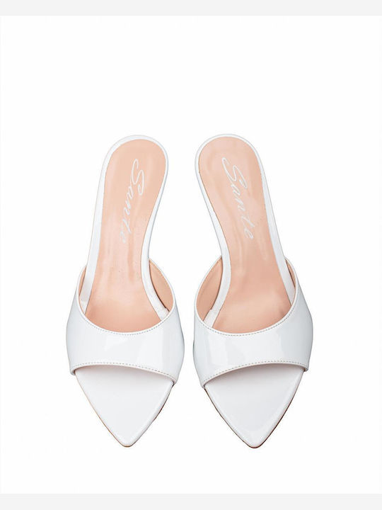 Mules with Heel in White Colour