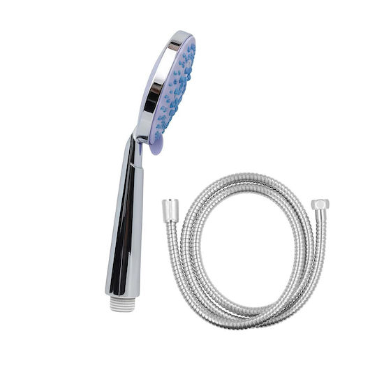 Avizar Multi-jet Shower Head 1.5m Hose Wall Mount Blue