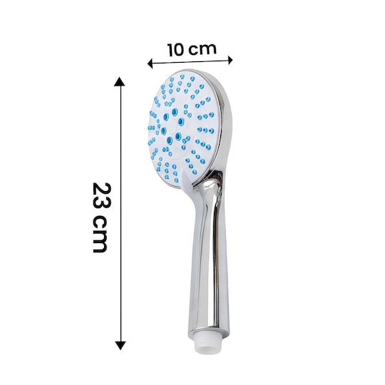 Avizar Shower Head Set Hose 1 "5m Fixing Accessory Silver
