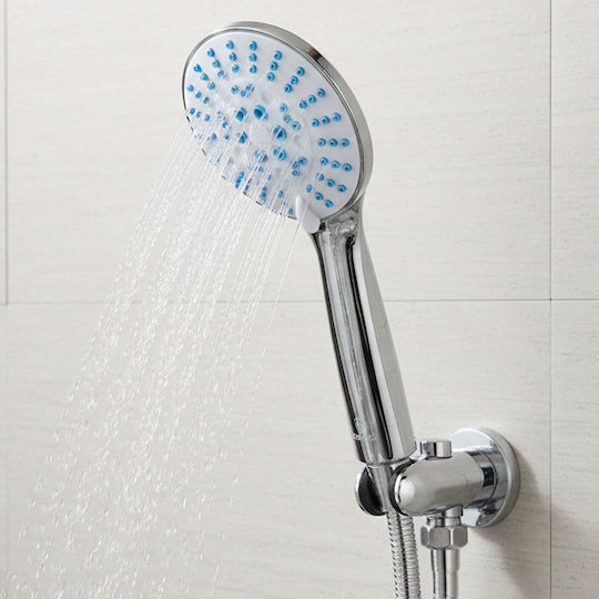 Avizar Shower Head Set Hose 1 "5m Fixing Accessory Silver