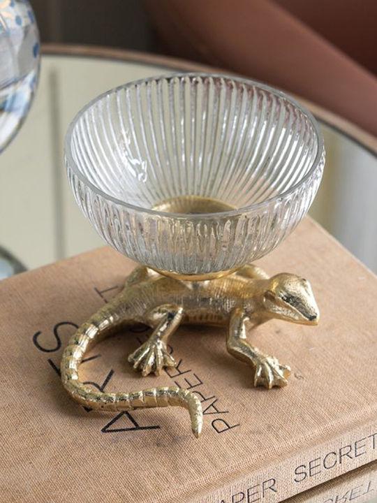 Artekko Noble Decorative Bowl Metal Gold 12.7x12.7cm