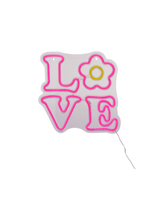 Neon Decorative Table Lamp Love 26.5x39cm