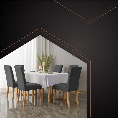 Zola Elastische Abdeckung Für Stuhl Grau 65x40cm 6 Stück