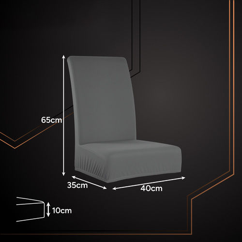 Zola Elastische Abdeckung Für Stuhl Grau 65x40cm 6 Stück