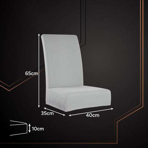 Zola Elastische Abdeckung Für Stuhl Grau 65x40cm 6 Stück
