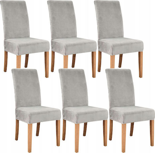 Zola Elastische Abdeckung Für Stuhl Grau 65x40cm 6 Stück