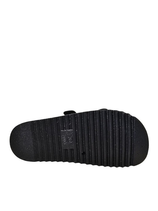 Damen Flache Sandalen Schwarz