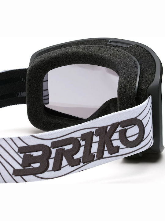 Briko Μάσκα Σκι & Snowboard Ενηλίκων Μαύρη με Φακό σε Μαύρο Χρώμα
