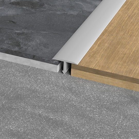 Bolston 1.5mm Aluminium Profil Typ T 250cm Matt Silber