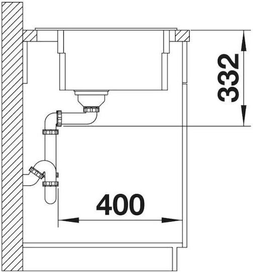 Blanco Chiuvetă Bucătărie Drop-In Din Granit Lichid M78xL51cm Negru