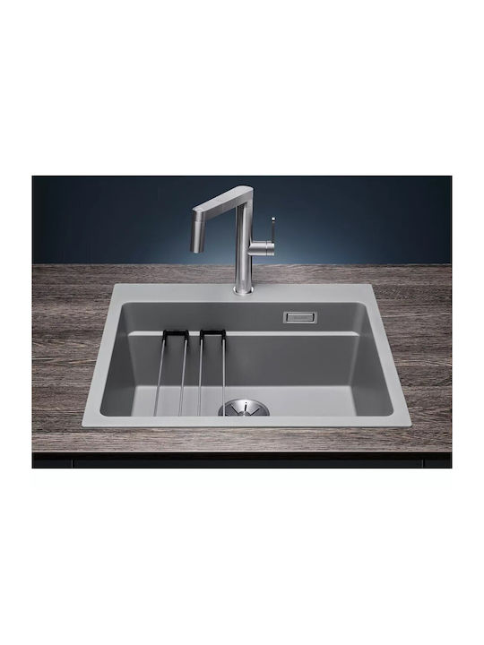 Blanco Undermount Kitchen Sink Inox with Faucet L51xW60cm White
