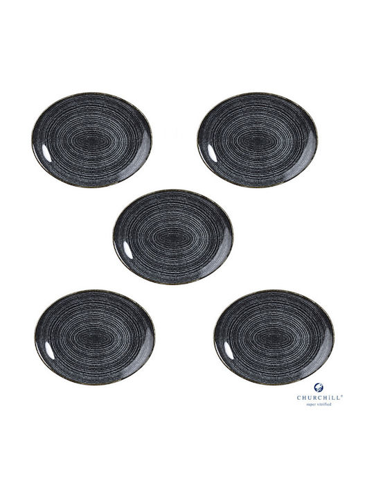 Churchill 1795 Studio Prints Serving Platter Porcelain Gray 27x22.9cm 5 Pieces