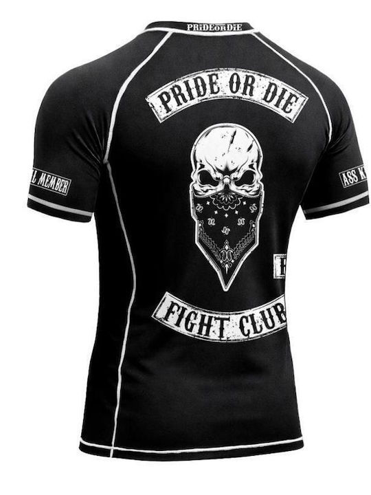 PrideOrDie Men's Short Sleeve Shirt POD298 for Jiu-Jitsu Black
