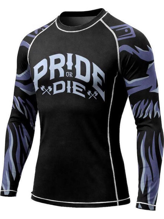 PrideOrDie Men's Short Sleeve Shirt POD303 for Jiu-Jitsu Black