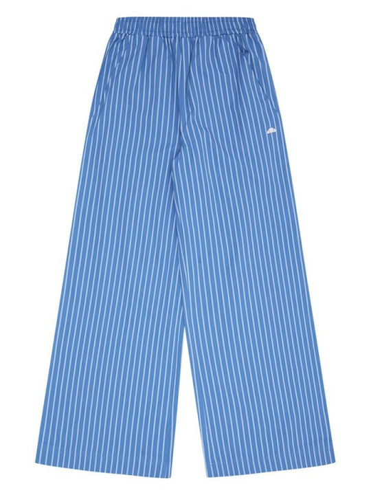 Damen Stoffhose Gestreift Blaue