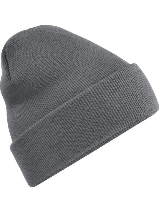 Beanie Unisex Σκούφος Πλεκτός σε Γκρι χρώμα