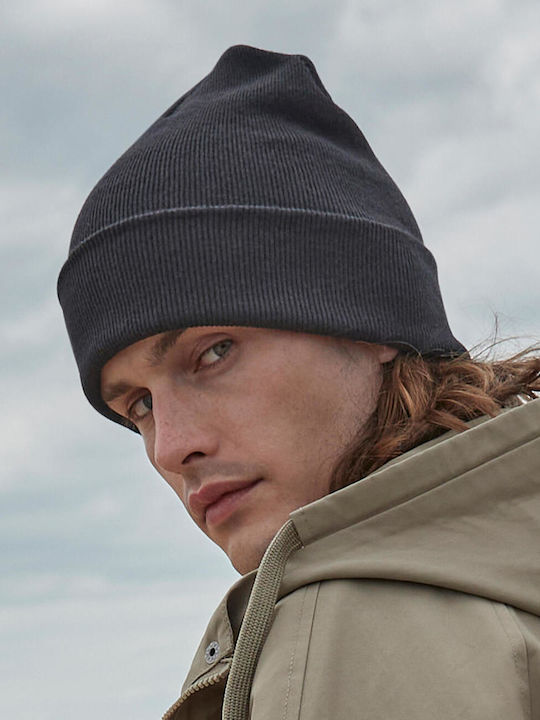 Beanie Unisex Σκούφος Πλεκτός σε Γκρι χρώμα