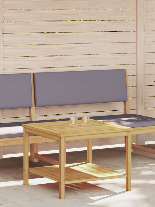 Sitting Room Table for Small Outdoor Spaces Made of Acacia Brown 60x60x45cm