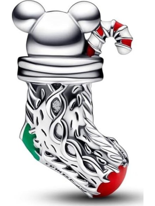 Pandora Charm Șoarece de Crăciun din Argint