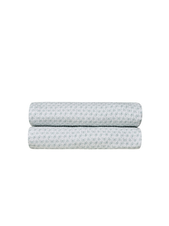 Kentia Evanthia Decke Mousseline Halbdoppelt 180x240cm Grau