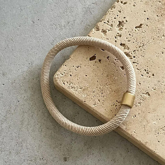 Avizar Elastische Haarbänder Samt Beige