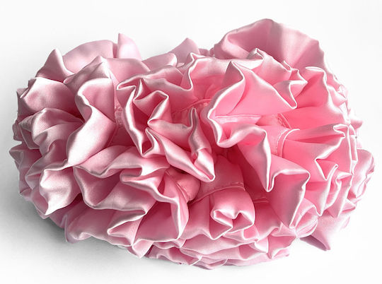 Avizar Ластик За Коса Scrunchie Maxi От Гладък Сатен Въздушен Ежедневен Розов