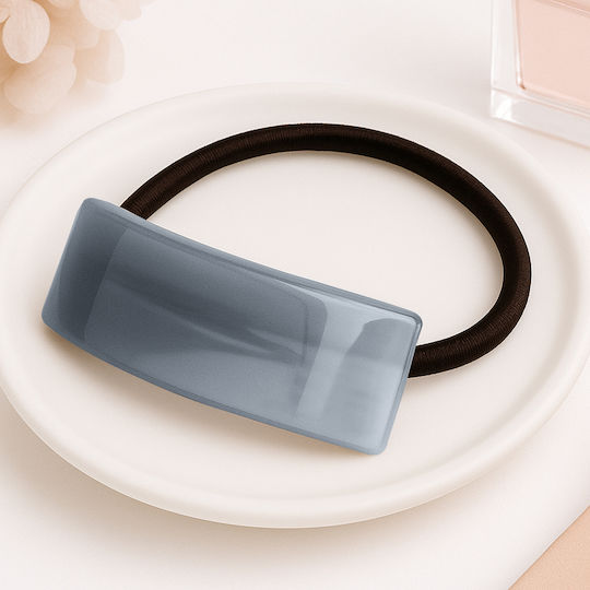 Avizar Casual Elastic Hair Soft Curved Curved Pearlised Sober Gray Grey