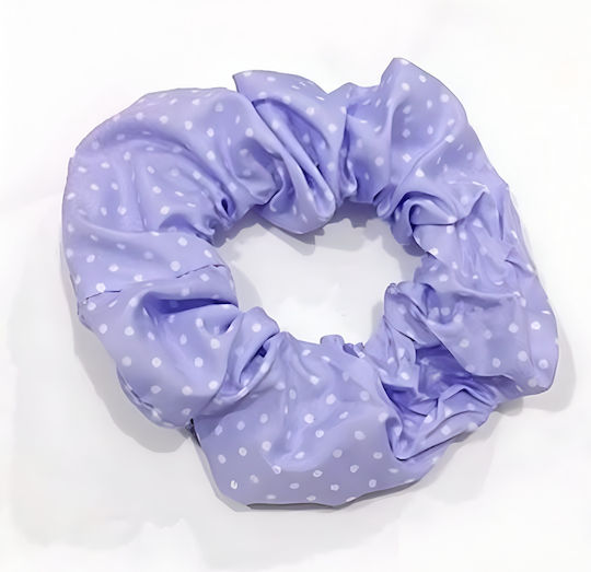 Avizar Klassisches Scrunchy Haar In Helllila Retro Punktemuster Weicher Baumwolle Helllila