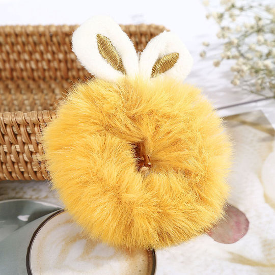 Avizar Classic Scrunchie Fluffy Hair Yellow Rabbit Ears Yellow