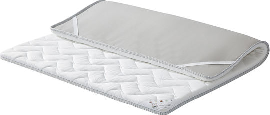 Mattress Topper Double Foam Strapped 150x200x4cm