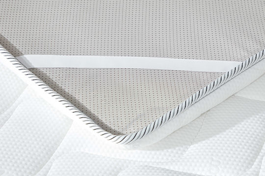 Mattress Topper Double Foam Strapped 150x200x4cm
