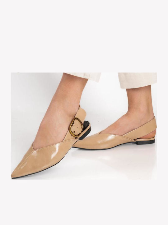 Women's Ballerina Shoes Slingback Beige