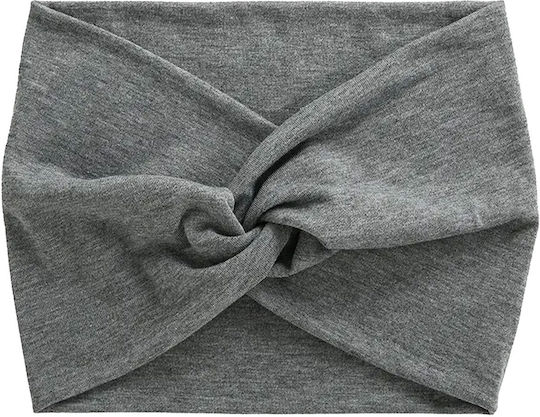 Avizar Crossed Headband Hair In Soft Cotton Refined Gray Mixed Hazel Grey