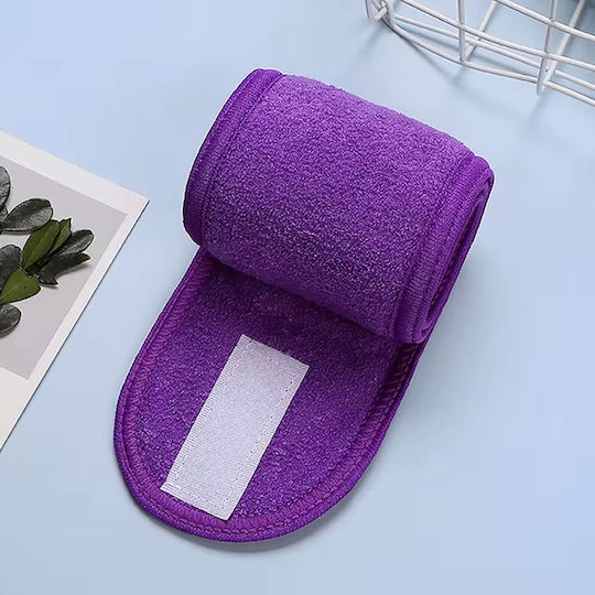 Avizar Spa Banner Haar Stirnbänder In Mikrofaser Lila Baumwollstruktur Dunkel Lila