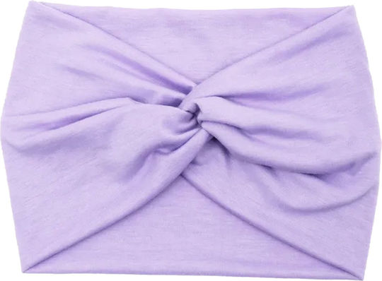 Avizar Crossed Headband Hair In Light Purple Soft Solid Cotton Light Purple