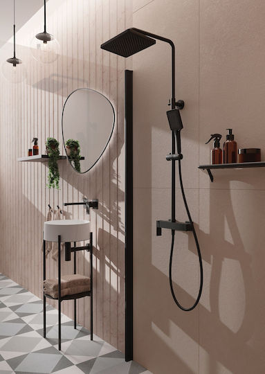 Deante Built-in Mixer & Shower Head Set for Shower Black