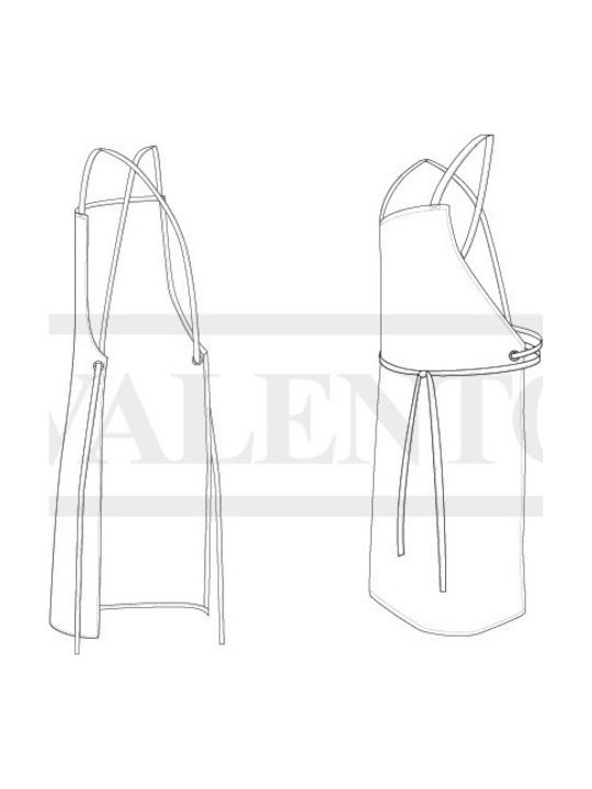 Valento Shark Waterproof Kitchen Apron White 100x75cm DEVASHABL